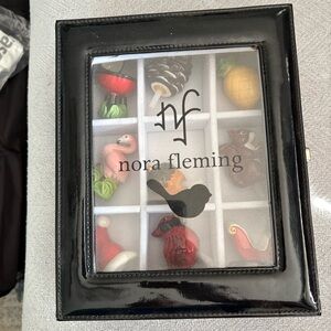 Nora Fleming Black and White Display Box with 9 Minis